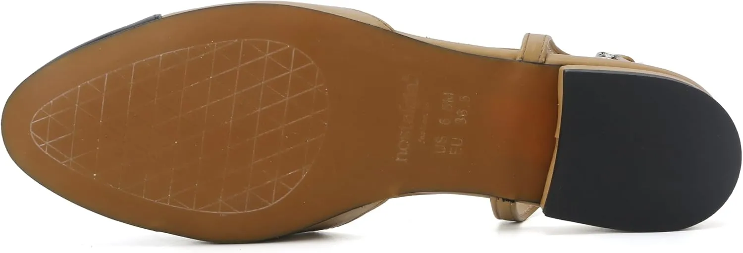 Chic Serenity Genuine Lambskin Strap Flats
