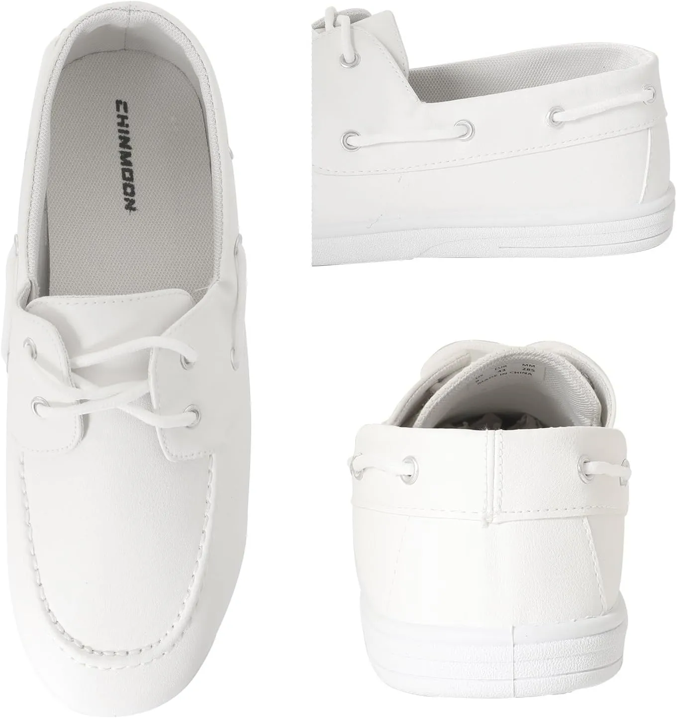CHIN·MOON Men's Penny Loafers Slip-Ons Casual Boat Driving Walking Shoes Waterproof PU Footwear