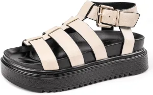 Chunky Sandals For Women,Platform Sandals For Women,Ankle Strap Casual Open Toe Arch Support Sandals