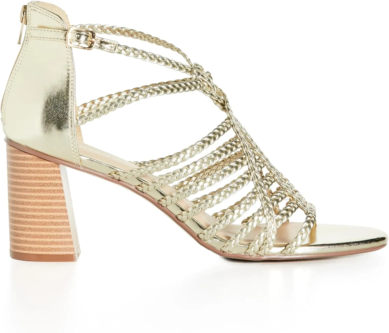 City Chic Women's Heel - WIDE FIT Braided Mida