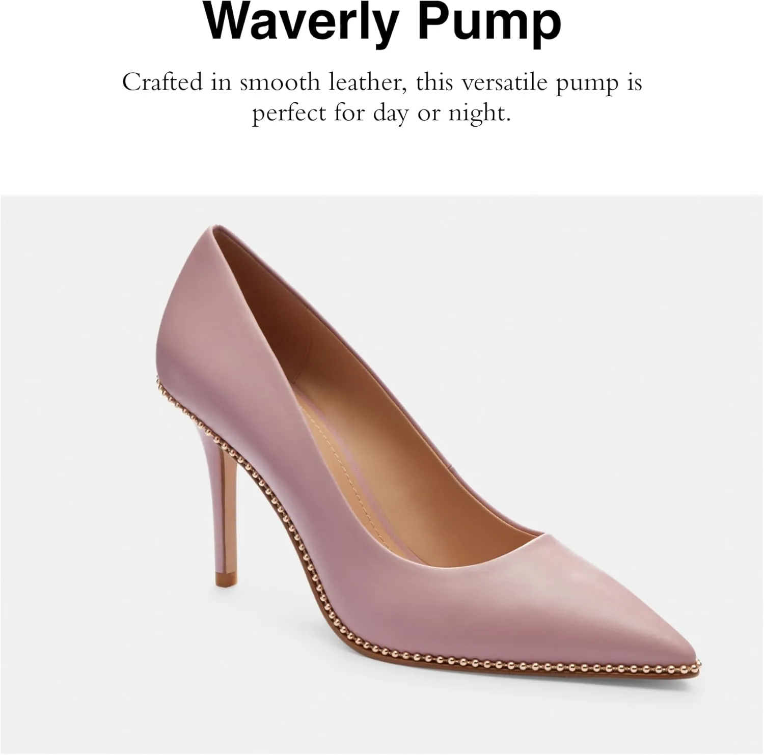 COACH Women's Pumps Waverly Pump, Color Light Rose, Size 5