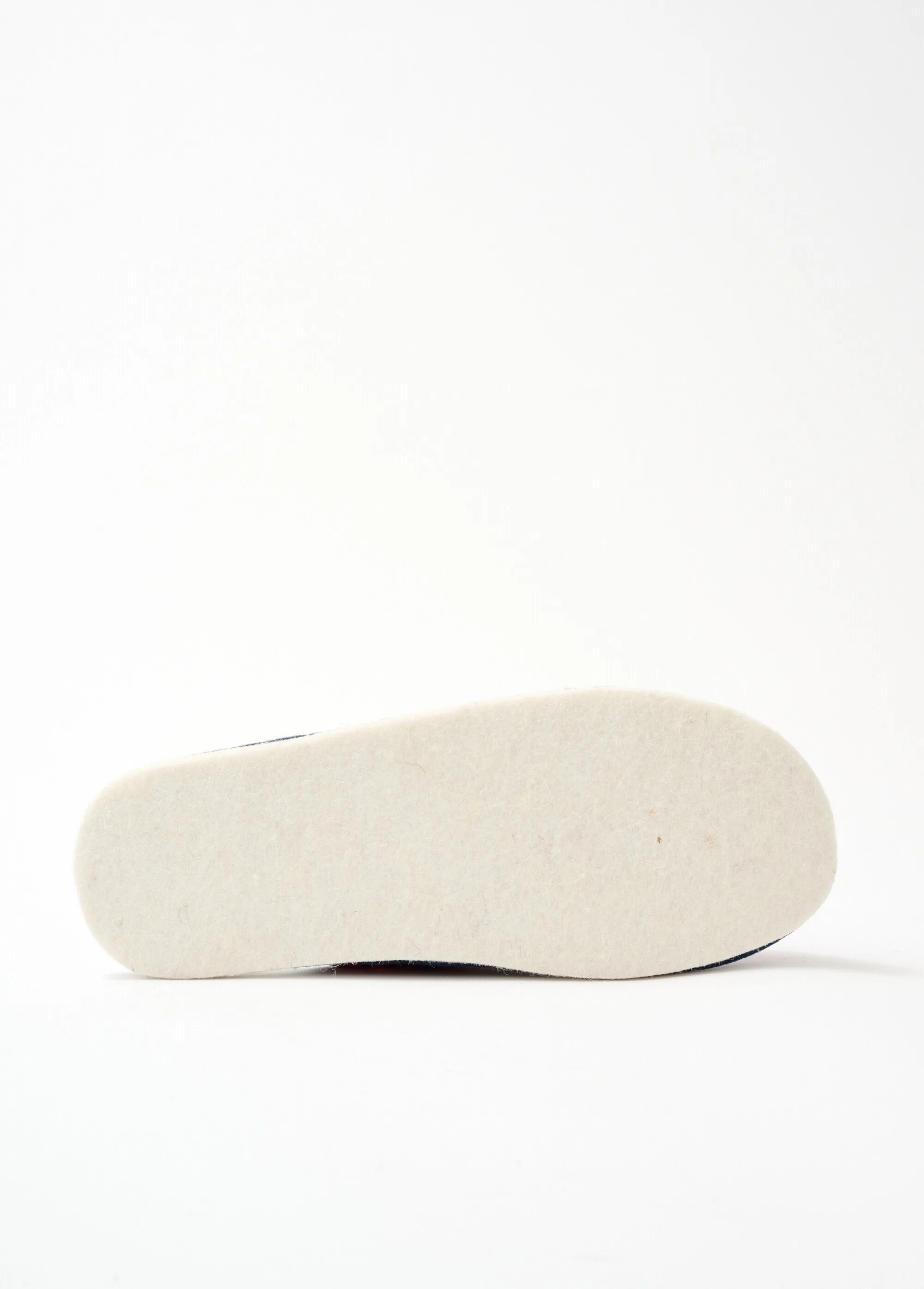 Comfortable width mule slipper with wool lining