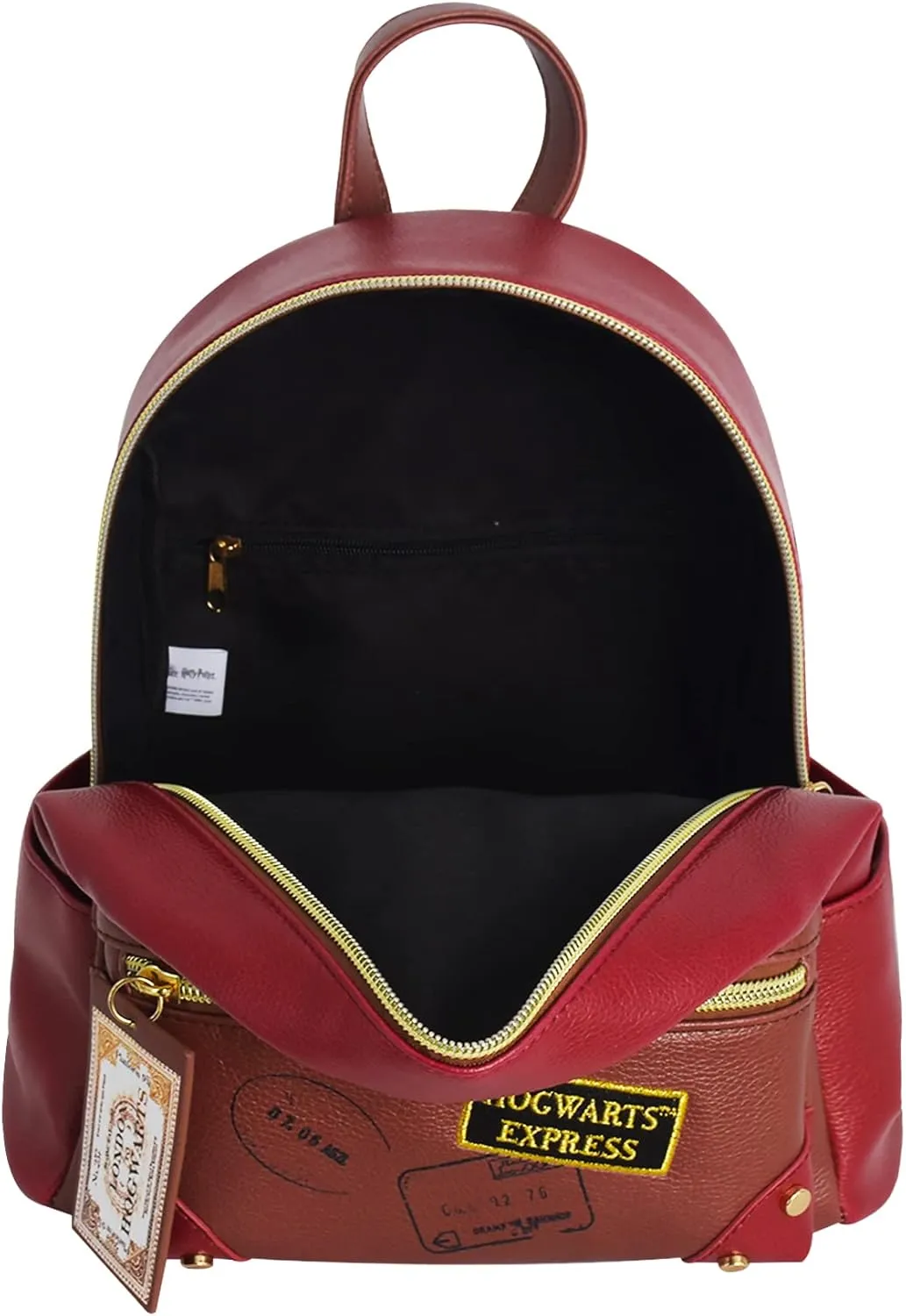 Concept One Harry Potter Mini Backpack, Hogwarts Express Platform 9-3/4 Small Travel Bag for Men and Women, Burgundy, 9 Inch