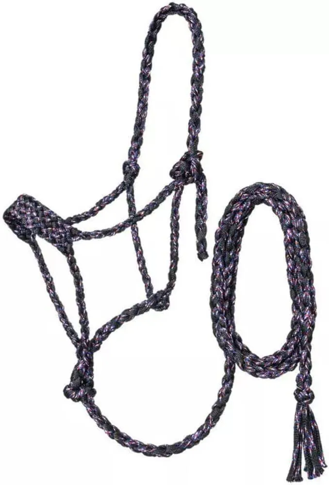 Coolhorse Tough 1 Pony Funfetti Mule Tape Halter w/ 10' Lead (Turquoise)