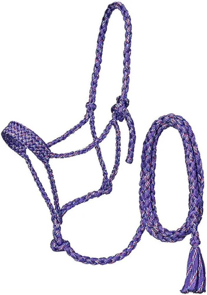 Coolhorse Tough 1 Pony Funfetti Mule Tape Halter w/ 10' Lead (Turquoise)