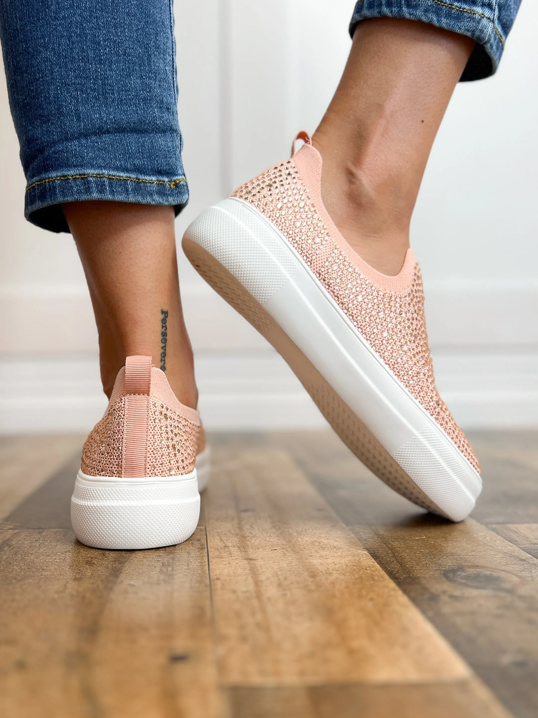 Corky's Swank Blush Crystal Rhinestone Sneaker Shoe