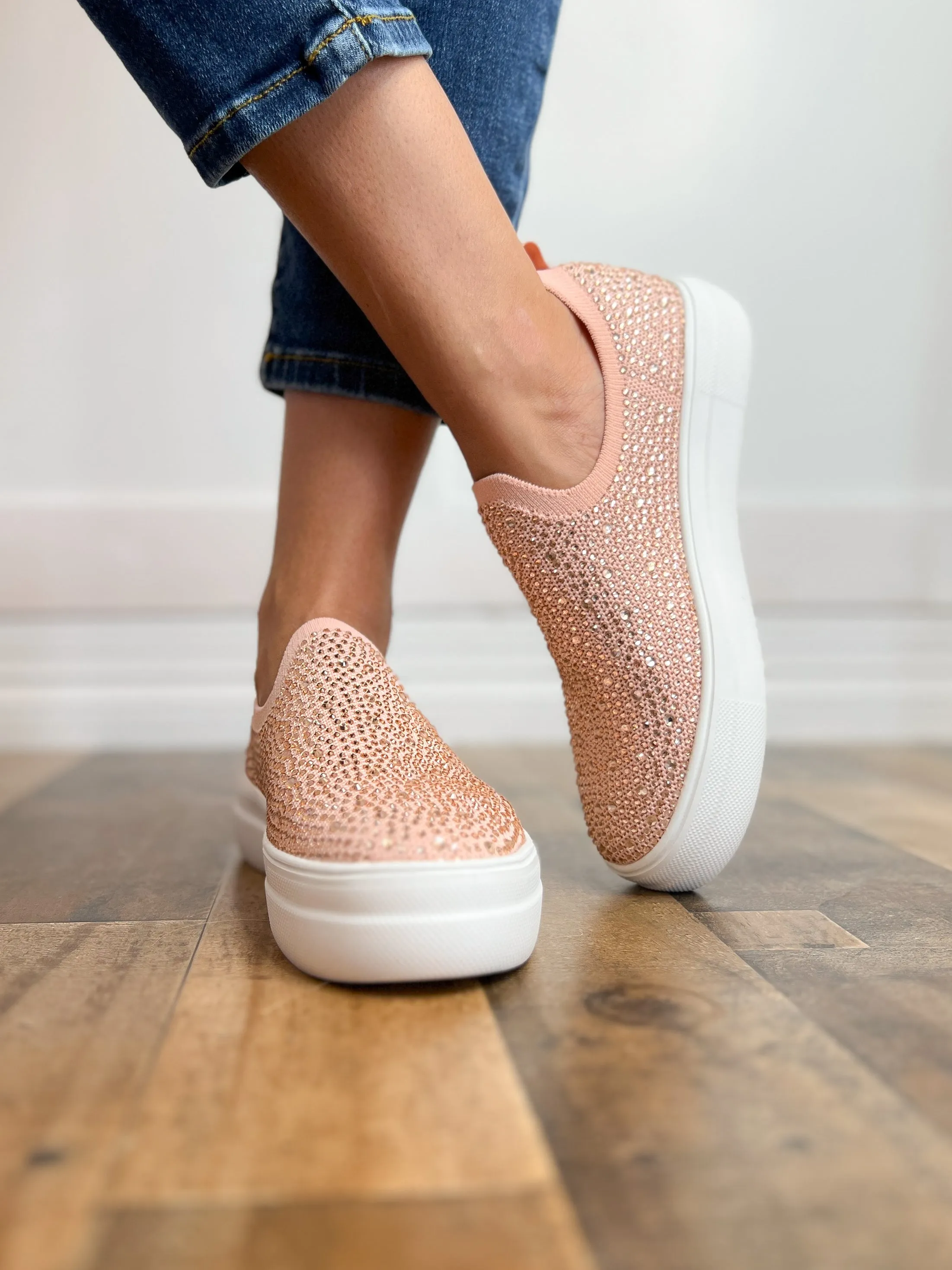 Corky's Swank Blush Crystal Rhinestone Sneaker Shoe