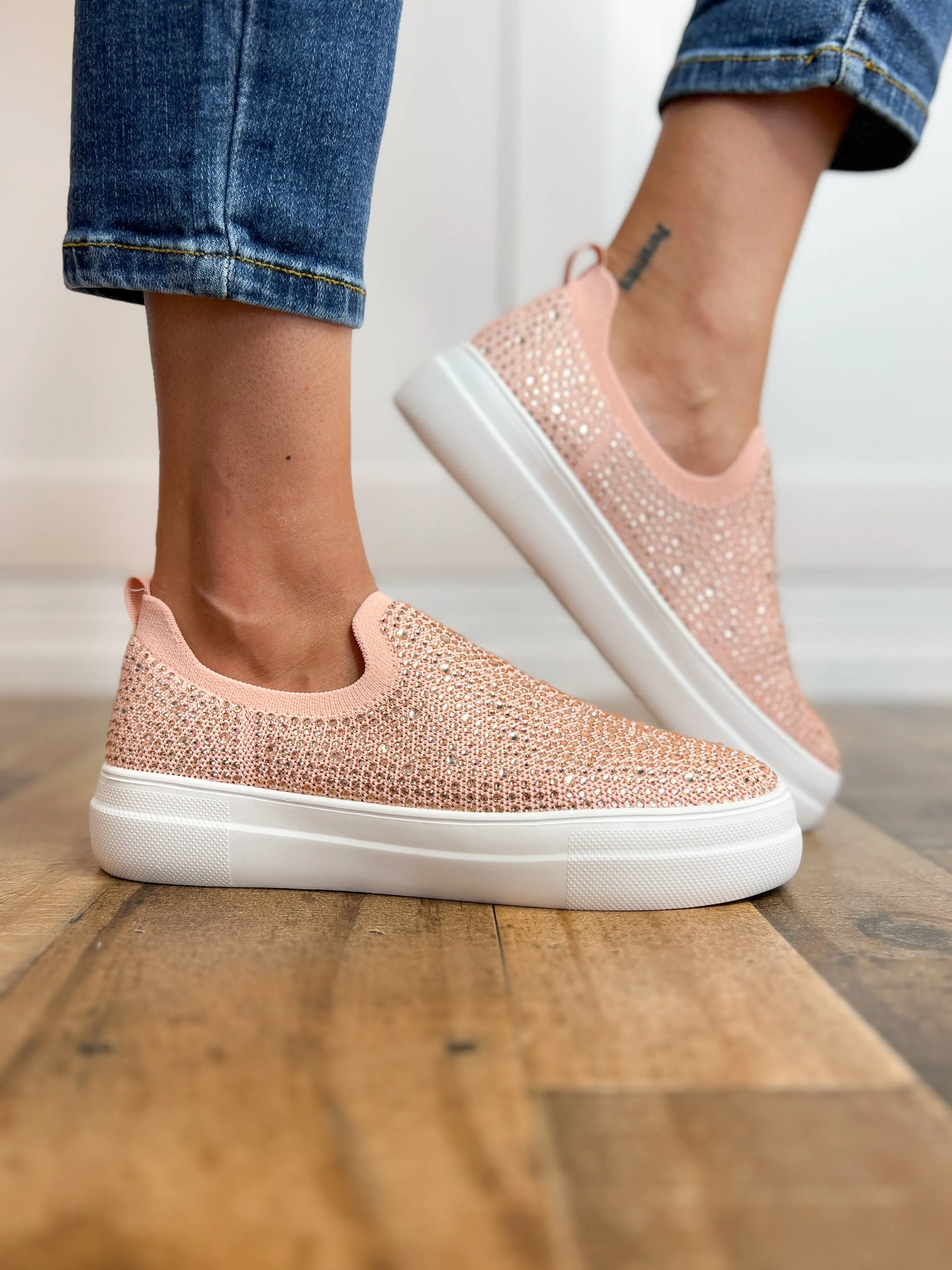 Corky's Swank Blush Crystal Rhinestone Sneaker Shoe