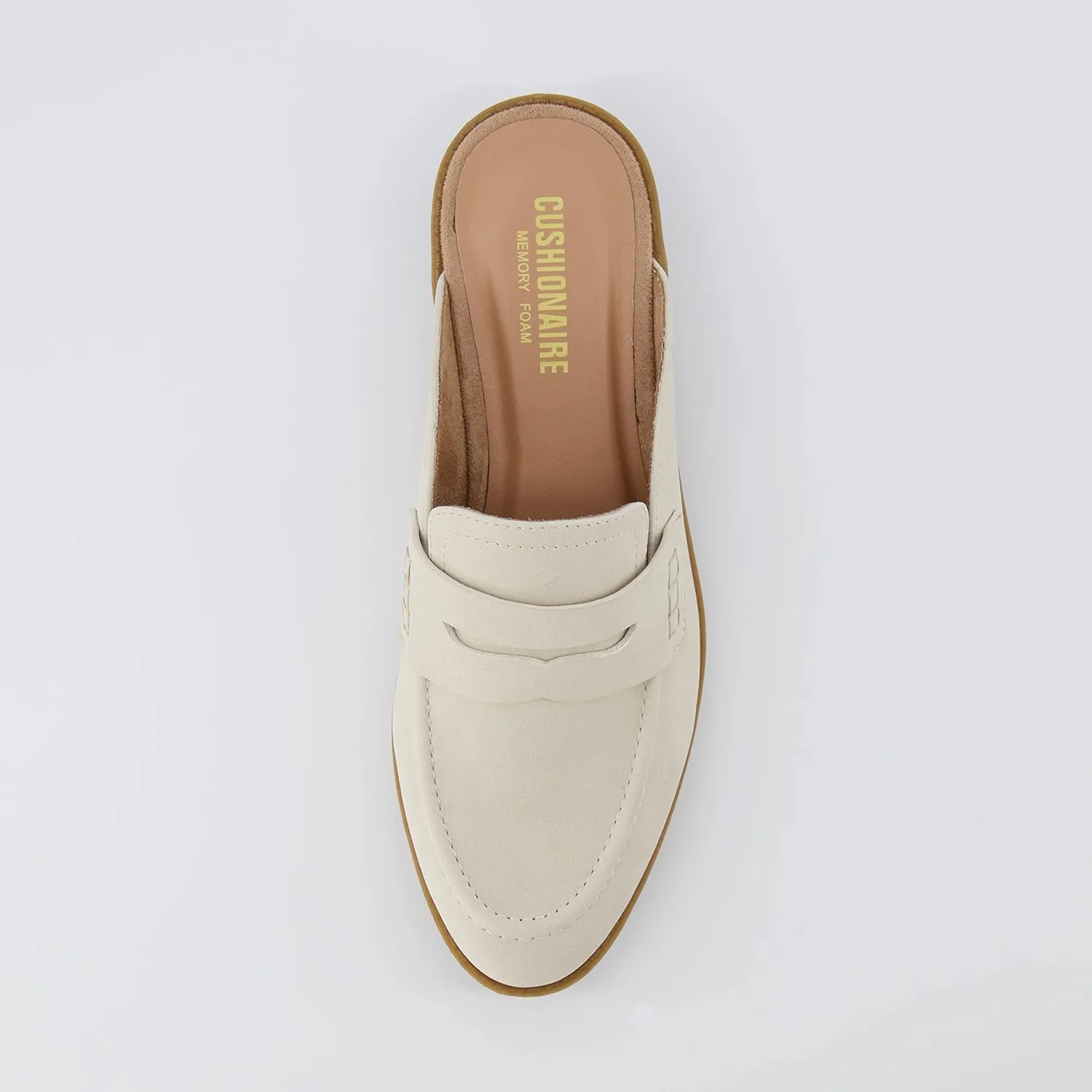 CUSHIONAIRE Women's Prescott Slip On Mule  Memory Foam, Wide Widths Available