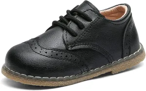 DADAWEN Toddler Boys Girls Dress Shoes Comfort Oxford Shoes Wedding Church Dress Shoes Lace Up School Uniform Loafer Flats (Toddler/Little Kid)