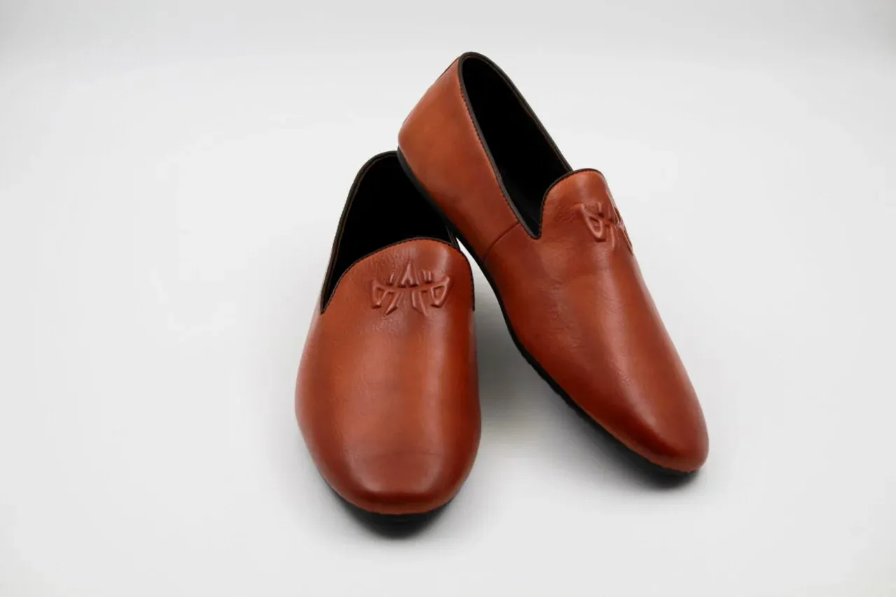 Dahlia Tan Leather Loafers Sole