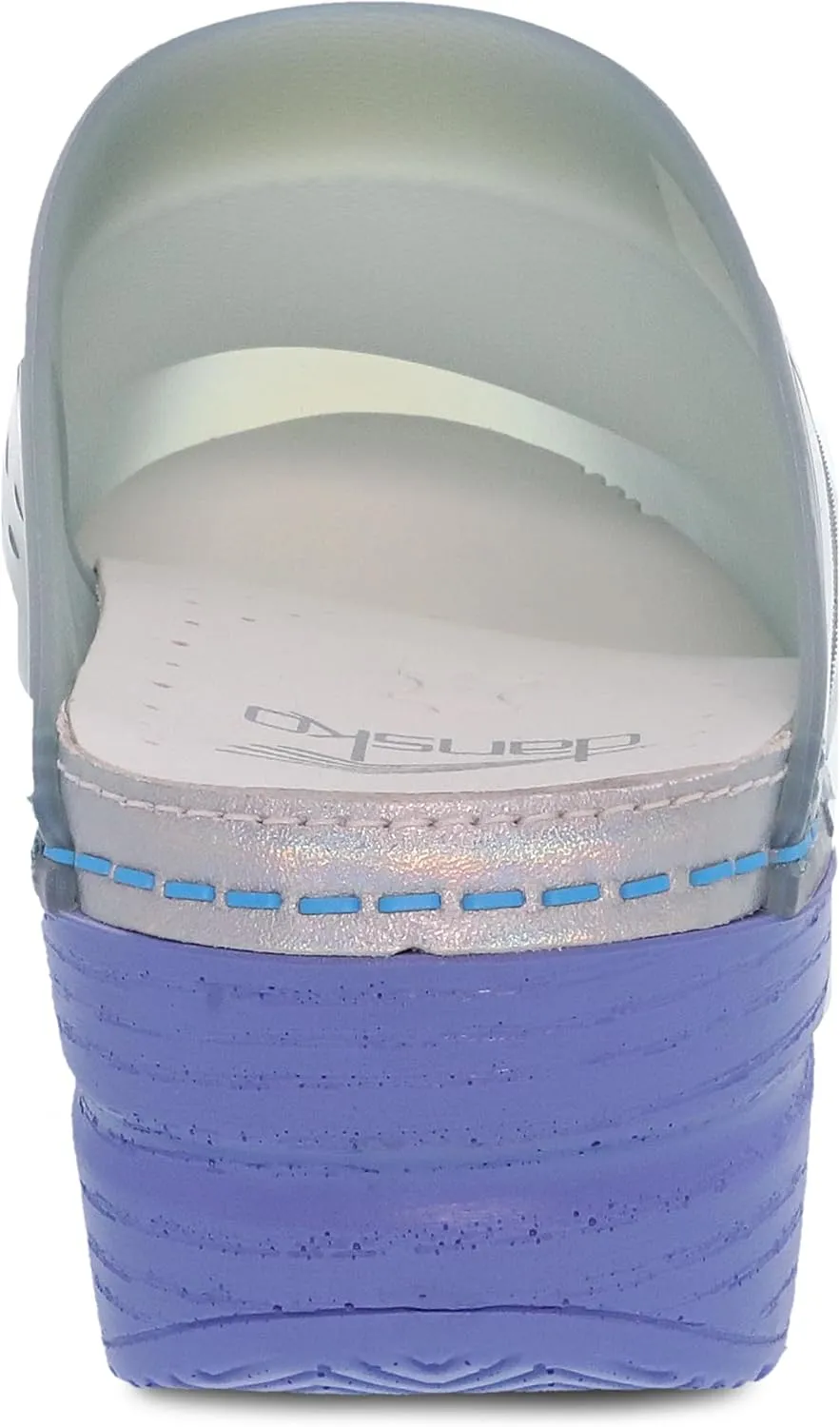 Dansko Sonja Translucent Slip-on Mule Clog for Women - Anti-Fatigue Rocker Bottom Promotes Forward Foot Motion - Jelly-Soft, Candy-Colored Shell