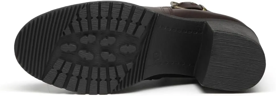 DECARSDZ Women's Ankle Boots Elastic Slip-On Chunky Heel Platform Fashion Booties Shoes