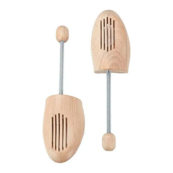 Delfa Set of 3 Pairs Wooden Shoe Trees with Spiral Spring