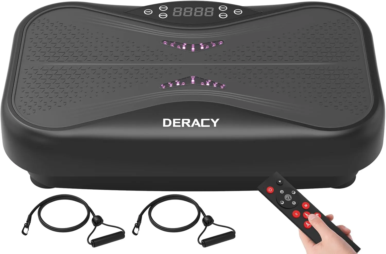 DERACY Vibration Plate Exercise Machine Whole Body Workout 3D XL Platform Shaker with Resistance Bands for Weight Loss, Body Shaping and Fat Burning