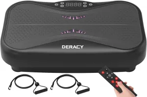 DERACY Vibration Plate Exercise Machine Whole Body Workout 3D XL Platform Shaker with Resistance Bands for Weight Loss, Body Shaping and Fat Burning