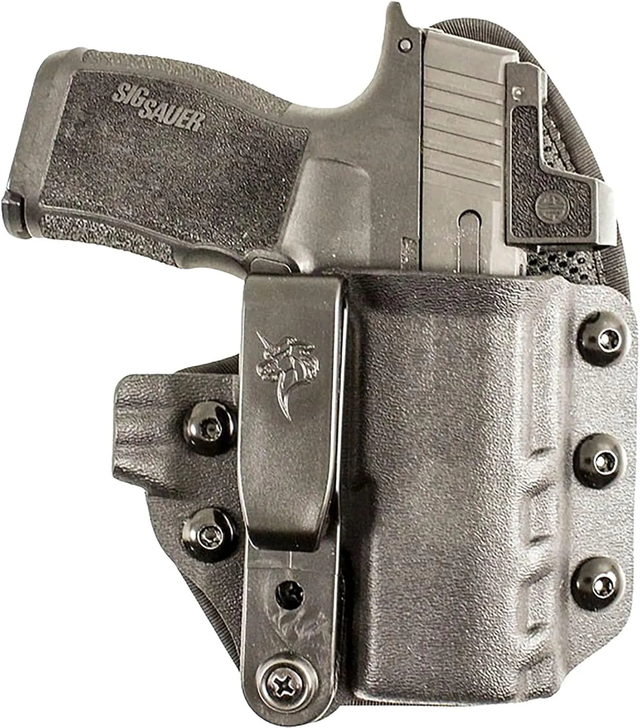 DeSantis Uni-Tuk Gun Holster - IWB Sig Holster, Concealed Carry Compact Holster, Fits Sig Sauer P365, P365 SAS, P365X with Romeo Zero, P365 XL, P365 XL with Romeo Zero - Left Hand Draw, Black