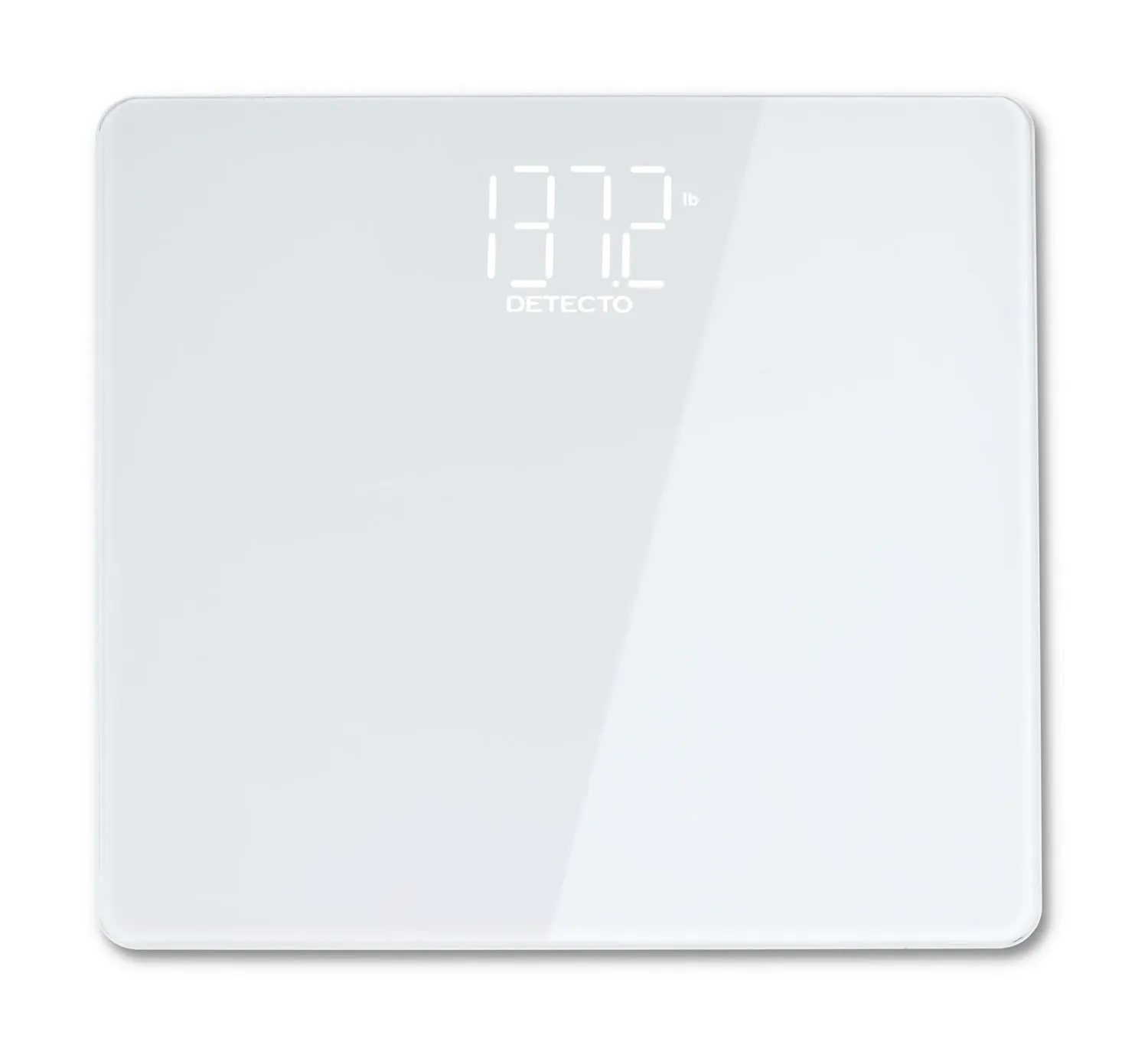 DETECTO Digital Bathroom Scale, Hidden Display When Off, Highly Accurate, Wide Platform, Easy-to-Read Display, 450 lb High Capacity, Includes Batteries