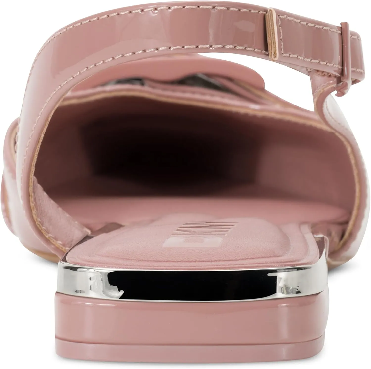 DKNY Women's Clemma Slingback Loafer Mule with Belt Detail Heeled Sandal