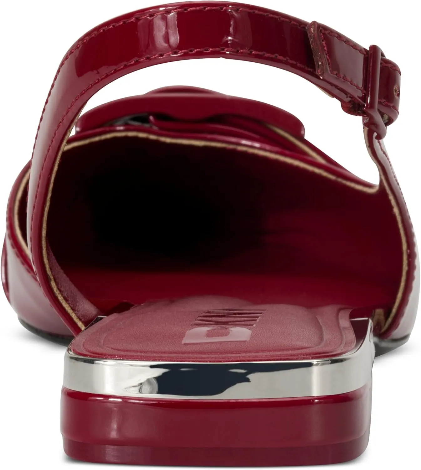DKNY Women's Clemma Slingback Loafer Mule with Belt Detail Heeled Sandal