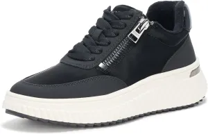DKNY Women's Laurence Lace Up Sneaker with Side Zipper
