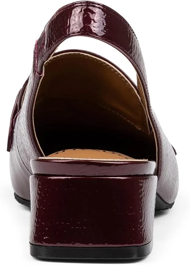 Donald Pliner Women’s Tegan Slingback Loafer Pump Heel – 1.5” Low Flared Heel Shoes for Comfort, Slip On Women’s Heels