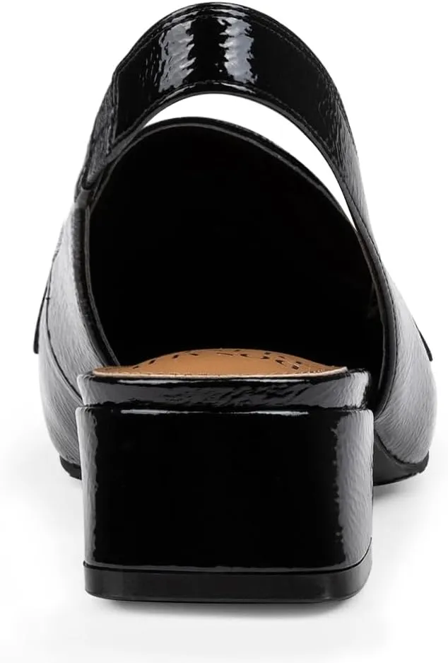 Donald Pliner Women’s Tegan Slingback Loafer Pump Heel – 1.5” Low Flared Heel Shoes for Comfort, Slip On Women’s Heels