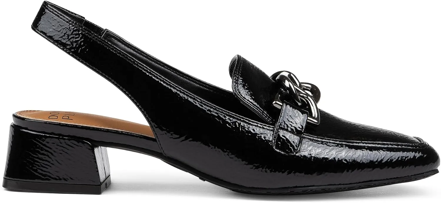 Donald Pliner Women’s Tegan Slingback Loafer Pump Heel – 1.5” Low Flared Heel Shoes for Comfort, Slip On Women’s Heels