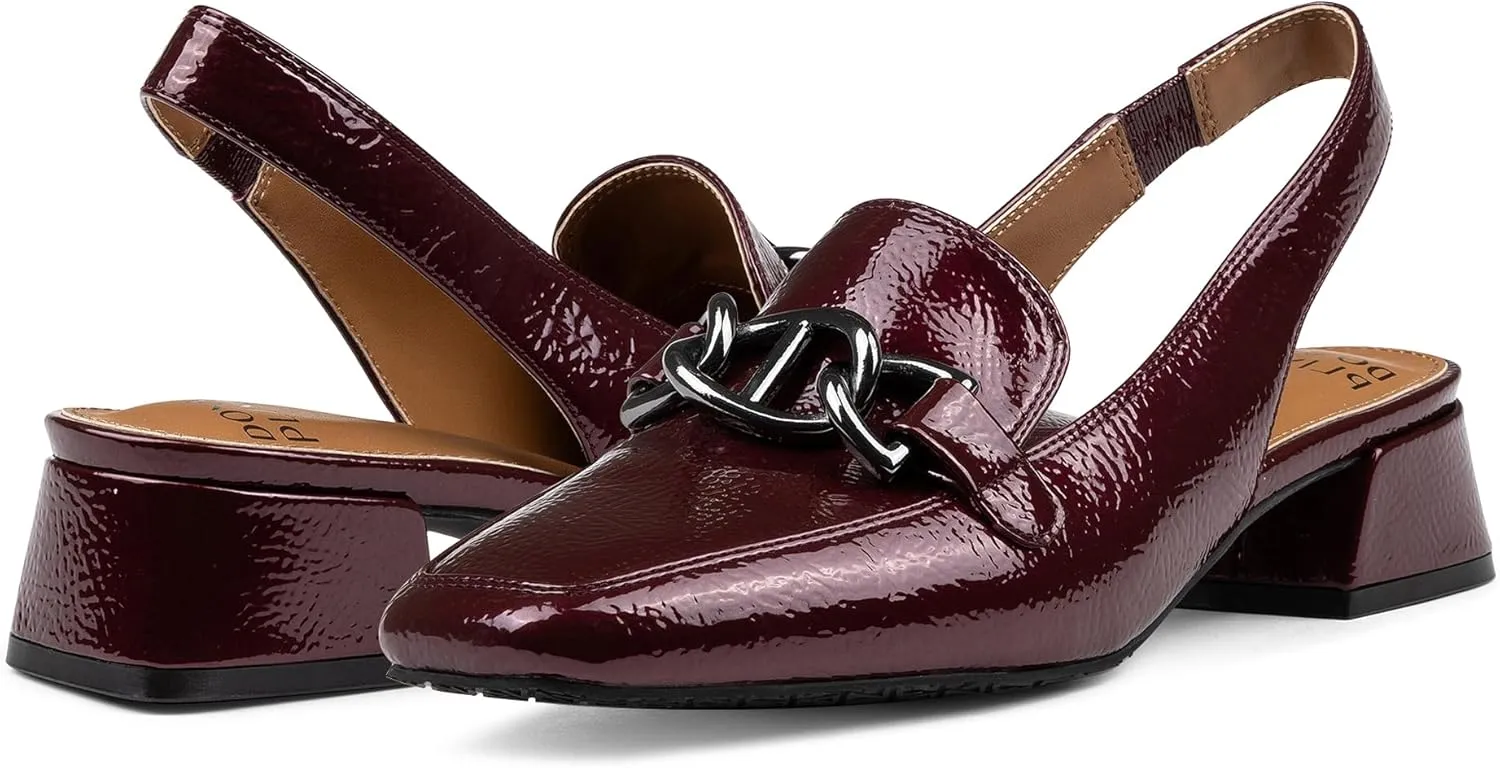 Donald Pliner Women’s Tegan Slingback Loafer Pump Heel – 1.5” Low Flared Heel Shoes for Comfort, Slip On Women’s Heels