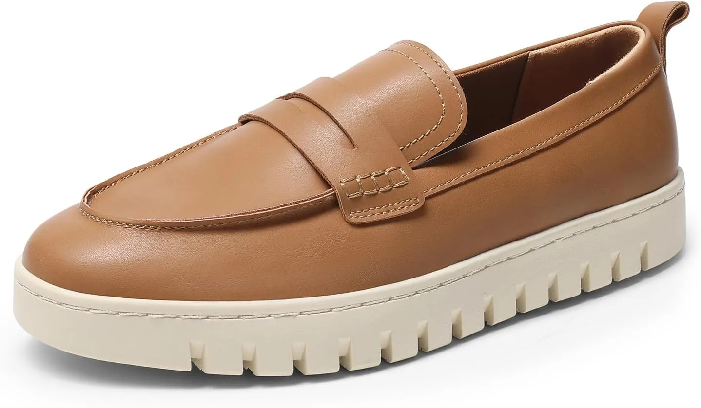 DREAM PAIRS Loafers for Women Casual Comfortable Slip On Business Work Loafer Shoes with Arch Support