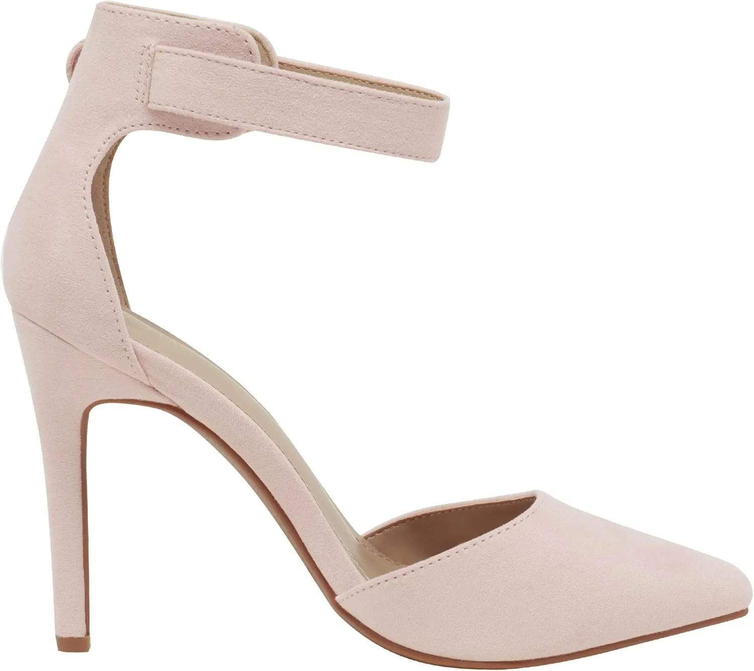 DREAM PAIRS Oppointed-Ankle Women's Pointed Toe Ankle Strap D'Orsay High Heel Stiletto Pumps Shoes