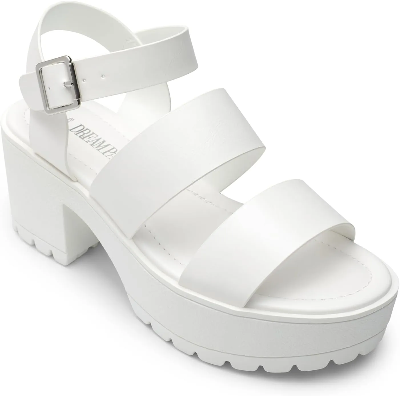 DREAM PAIRS Platform Heels for Women Lightweight Chunky Open Toe Stylish Comfortable Fisherman Sandals with Adjustable Ankle Strap