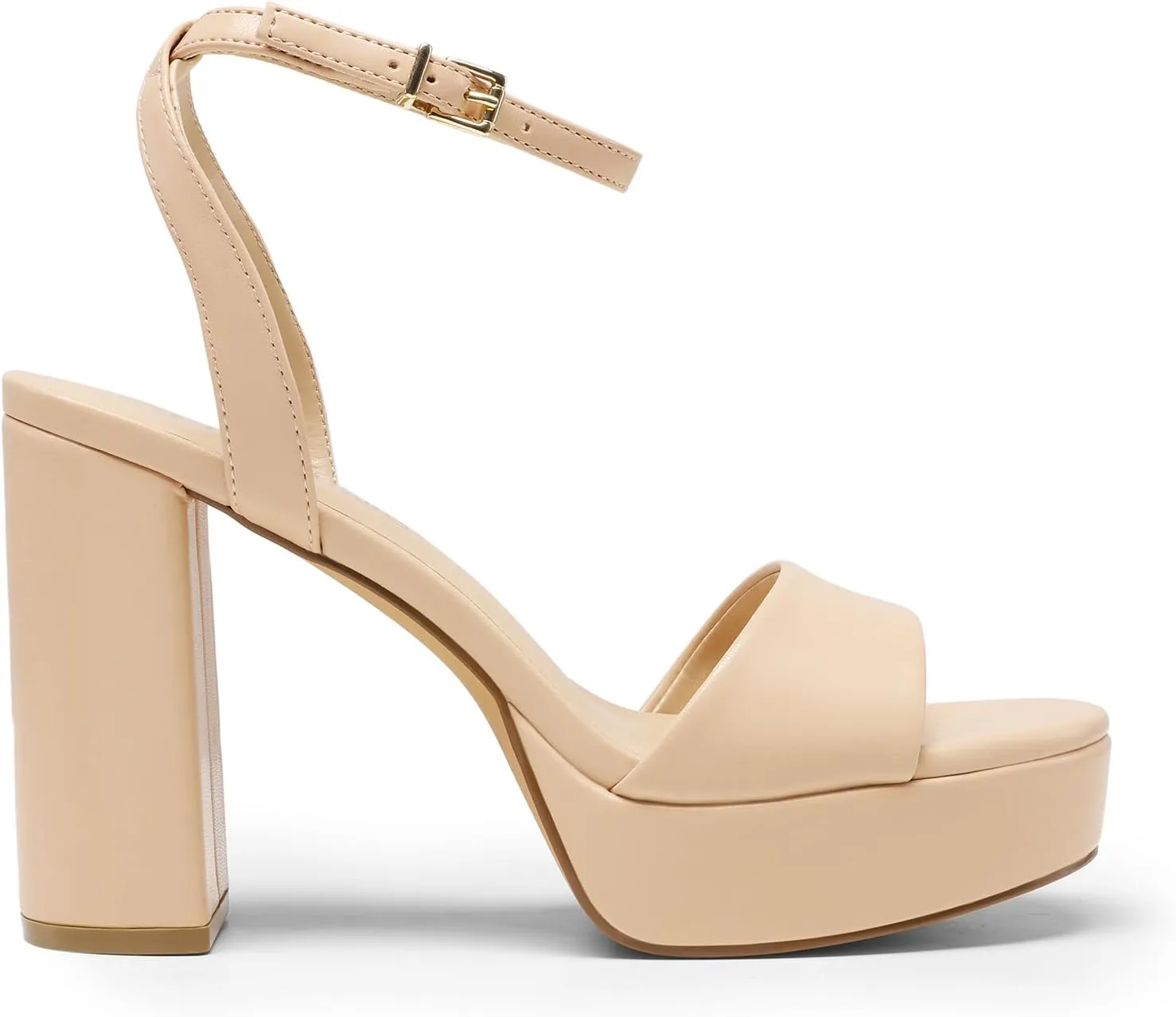 DREAM PAIRS Platform High Heels for Women Chunky Round Open Toe Ankle Strap Stylish Heeled Sandals for Party Prom Wedding