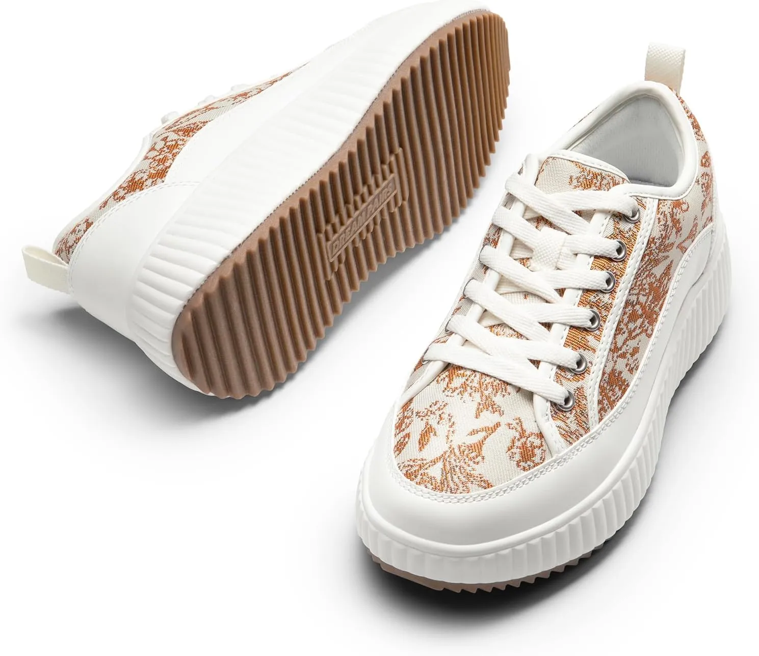 DREAM PAIRS Women Platform Chunky Lightweight Comfortable Casual Lace-Up Sky Walking Fashion Sneakers