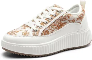 DREAM PAIRS Women Platform Chunky Lightweight Comfortable Casual Lace-Up Sky Walking Fashion Sneakers