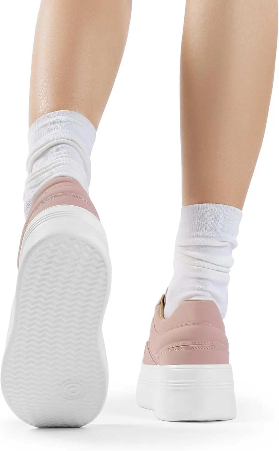DREAM PAIRS Women Platform High Heel Fashion Sneakers Walking Lace Up Lightweight Stylish Classic Casual Sneaker.