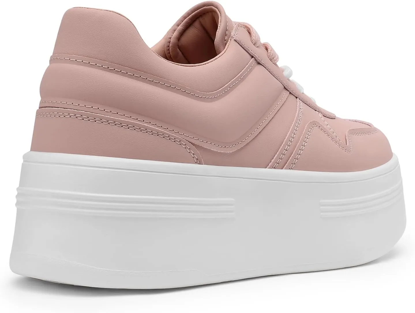 DREAM PAIRS Women Platform High Heel Fashion Sneakers Walking Lace Up Lightweight Stylish Classic Casual Sneaker.