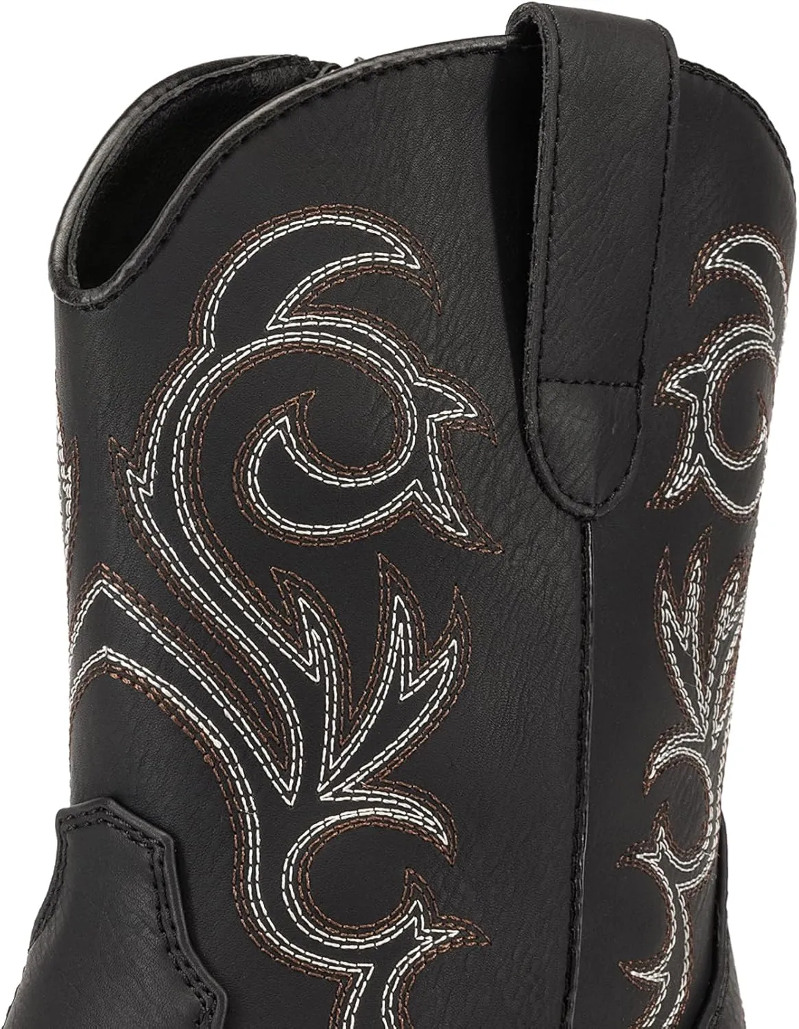DREAM PAIRS Women's Cowboy Cowgirl Western Boots Embroidered Stitched Ankle Boots Square Toe Chunky Heel Fashion Short Booties with Zipper