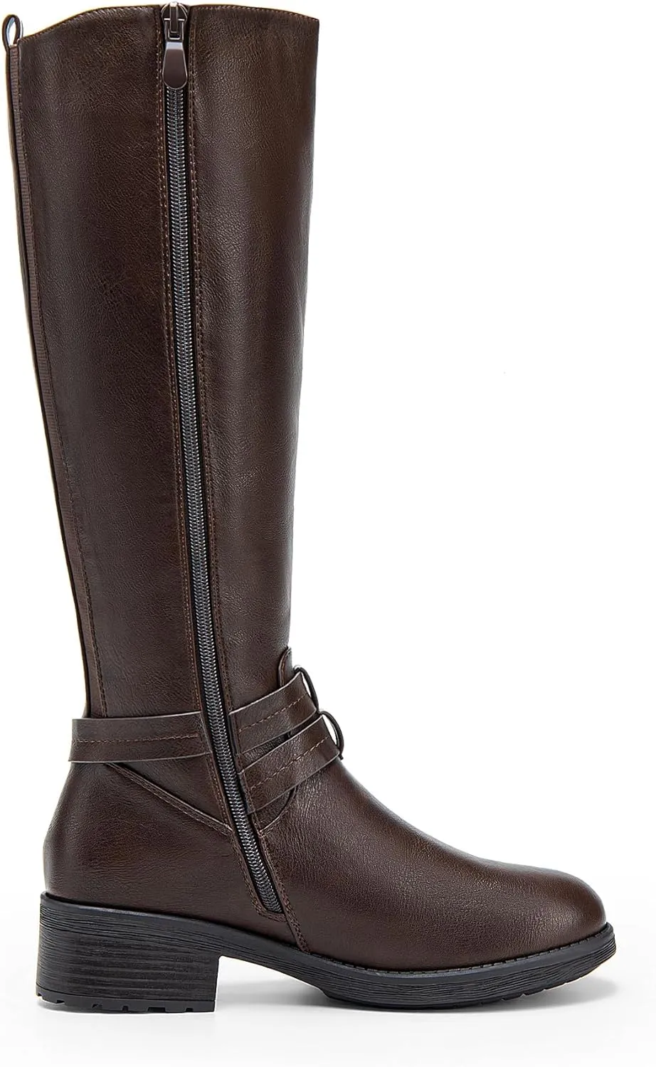 DREAM PAIRS Women's Knee High Boots, Buckle Riding Boots