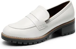 DREAM PAIRS Women's Platform Chunky Heeled Loafers, Womens Business Casual Shoes