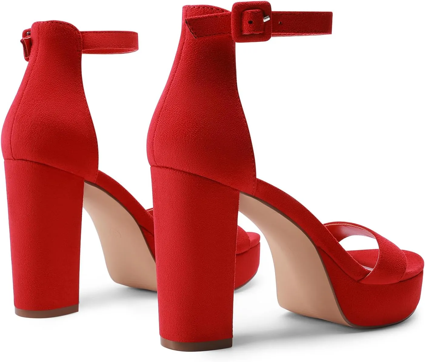 DREAM PAIRS Women's Platform Chunky High Heeled Sandals Open Toe Block Heels Ankle Strap Dress Shoes for Wedding Party Evening