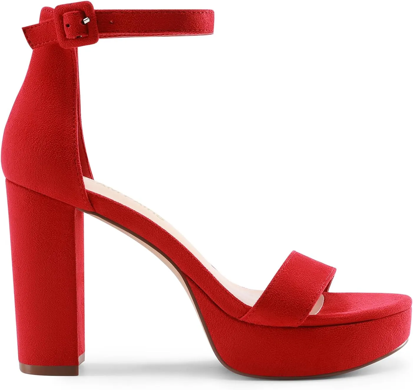 DREAM PAIRS Women's Platform Chunky High Heeled Sandals Open Toe Block Heels Ankle Strap Dress Shoes for Wedding Party Evening