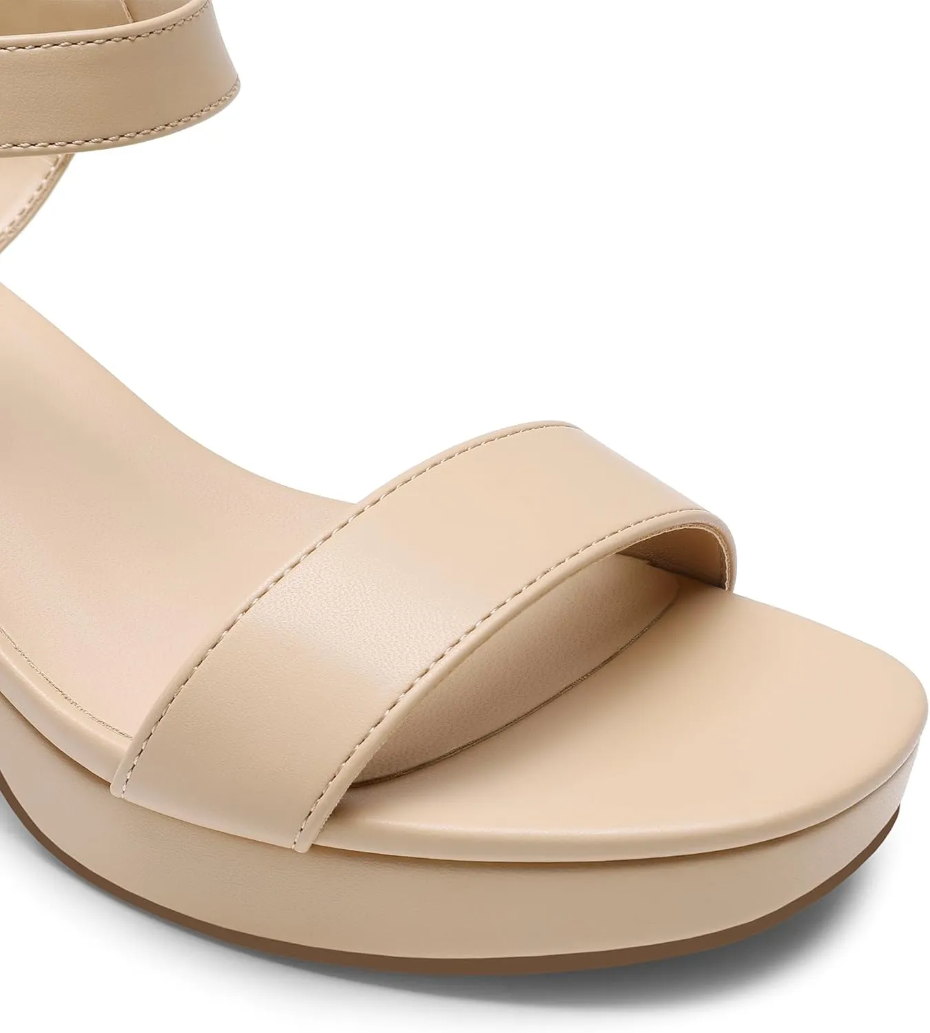 DREAM PAIRS Women's Platform Heels Block Chunky Open Toe Ankle Strap Heel Fashion Wedding Party Dress Sandals Shoes