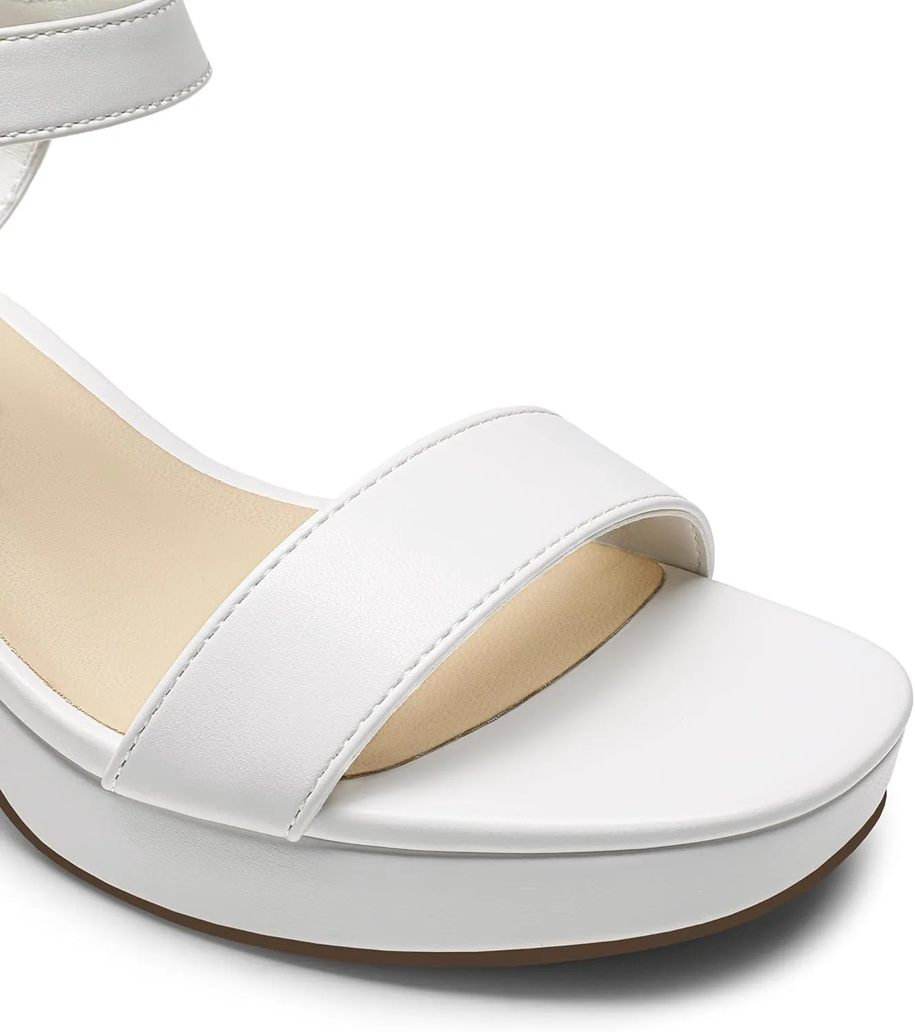 DREAM PAIRS Women's Platform Heels Block Chunky Open Toe Ankle Strap Heel Fashion Wedding Party Dress Sandals Shoes