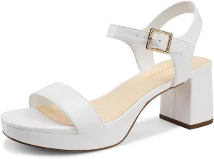 DREAM PAIRS Women's Platform Heels Block Chunky Open Toe Ankle Strap Heel Fashion Wedding Party Dress Sandals Shoes