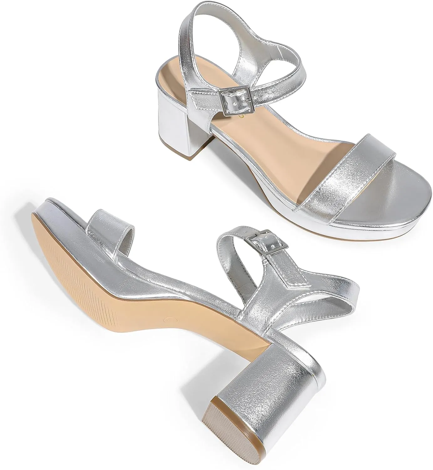 DREAM PAIRS Women's Platform Heels Block Chunky Open Toe Ankle Strap Heel Fashion Wedding Party Dress Sandals Shoes