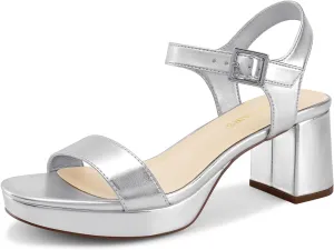 DREAM PAIRS Women's Platform Heels Block Chunky Open Toe Ankle Strap Heel Fashion Wedding Party Dress Sandals Shoes