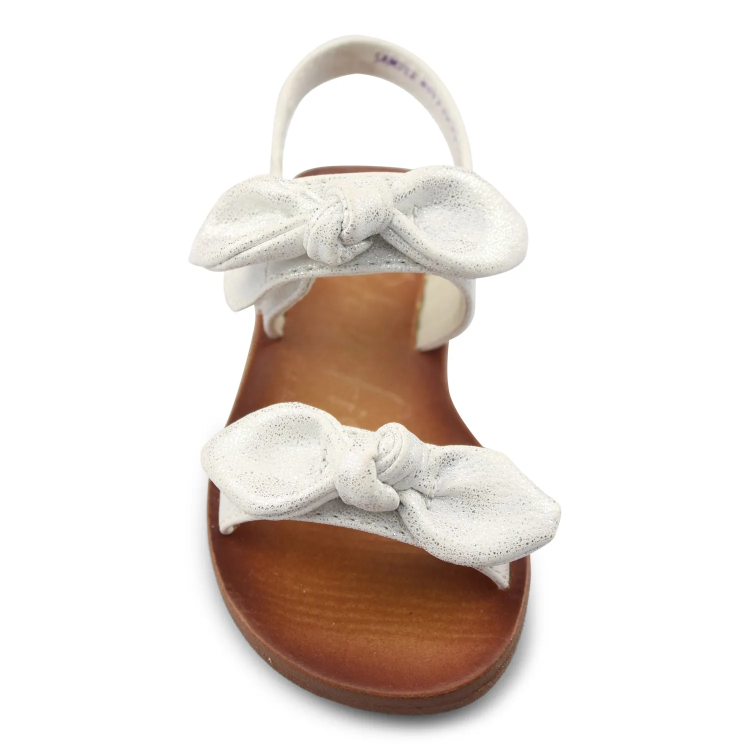 Dynk-K White Metallic Sandal