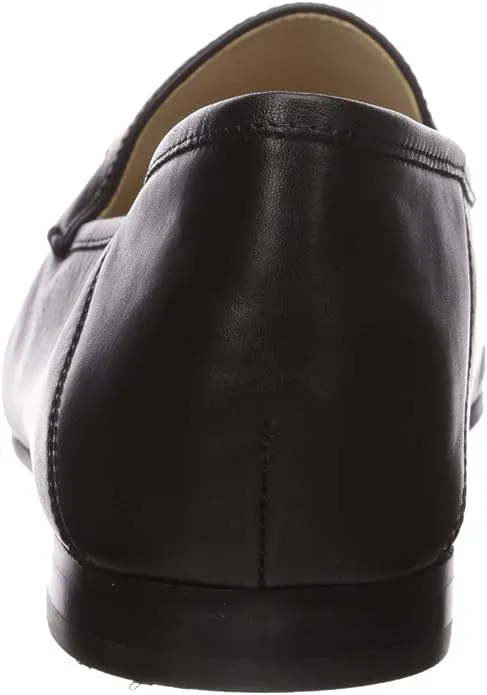 Edelman Loraine Leather Chain Vamp Detailed Loafers Tested Sam Modena Fashion Black Money-saving
