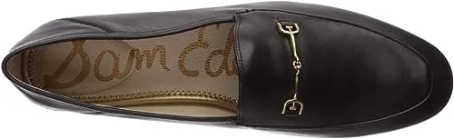 Edelman Loraine Leather Chain Vamp Detailed Loafers Tested Sam Modena Fashion Black Money-saving